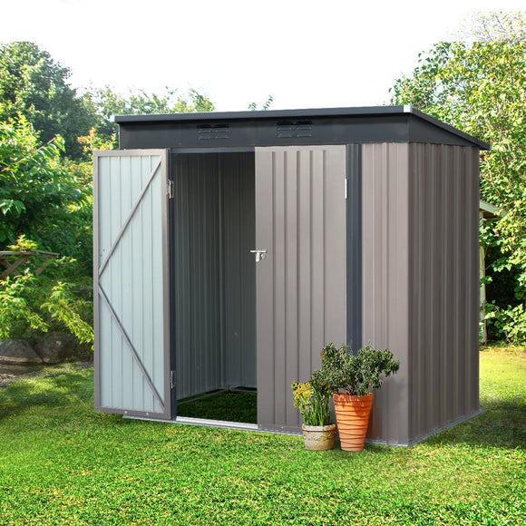 Giantz Garden Shed 1.95x1.31M Sheds Outdoor Storage Steel Workshop House Tool Double Door - RnR Galore