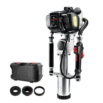 Giantz Petrol Post Driver 38CC 4 - Stroke Rammer Pile Star Picket Fence Hole Black - RnR Galore