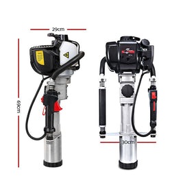 Giantz Petrol Post Driver 38CC 4 - Stroke Rammer Pile Star Picket Fence Hole Black - RnR Galore
