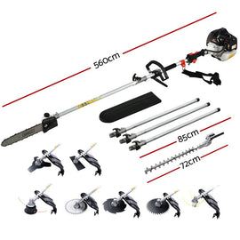 Giantz Pole Chainsaw Hedge Trimmer Brush Cutter Whipper Snipper 9 IN 1 MultiTool - RnR Galore