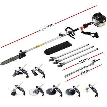 Giantz Pole Chainsaw Hedge Trimmer Brush Cutter Whipper Snipper 9 IN 1 MultiTool - RnR Galore