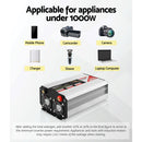 Giantz Power Inverter 1000W or 2000W Pure Sine Wave 12V - 240V Camping Boat Caravan - RnR Galore