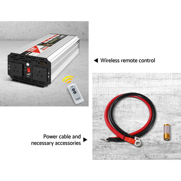 Giantz Power Inverter 2000W or 4000W Pure Sine Wave 12V - 240V Camping Boat Caravan - RnR Galore