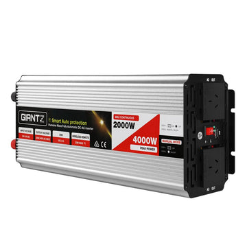 Giantz Power Inverter 2000W or 4000W Pure Sine Wave 12V - 240V Camping Boat Caravan - RnR Galore