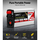 Giantz Power Inverter 600W/1200W 12V to 240V Pure Sine Wave Camping Car Boat - RnR Galore