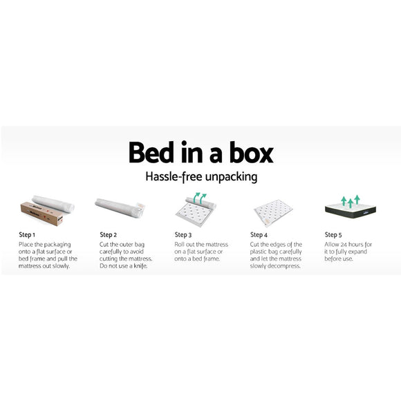 Giselle Bedding 25cm Mattress Green Tea Foam King Single - RnR Galore