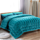 Giselle Bedding Faux Mink Quilt Blue King - RnR Galore
