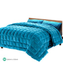 Giselle Bedding Faux Mink Quilt Blue Super King - RnR Galore