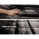 Giselle Bedding Faux Mink Quilt Charcoal King - RnR Galore