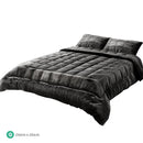 Giselle Bedding Faux Mink Quilt Charcoal Queen - RnR Galore