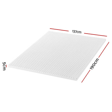 Giselle Bedding Foam Mattress Topper Egg Crate 5cm Double - RnR Galore