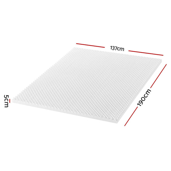 Giselle Bedding Foam Mattress Topper Egg Crate 5cm Double - RnR Galore