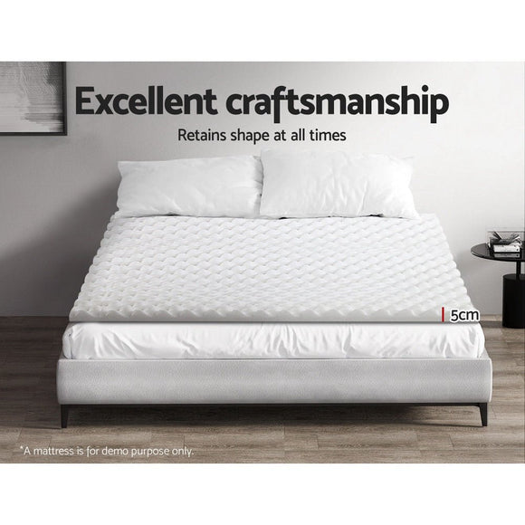 Giselle Bedding Foam Mattress Topper Egg Crate 5cm Double - RnR Galore