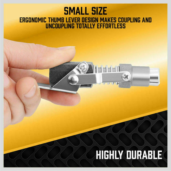 Grease Gun Coupler Quick Release & Lock 1/8‘’ NPT Rated 10,000 PSI Storage Case - RnR Galore