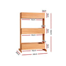 Green Fingers Garden Bed Elevated 69x39x106cm Wooden Planter Box Container Herb - RnR Galore