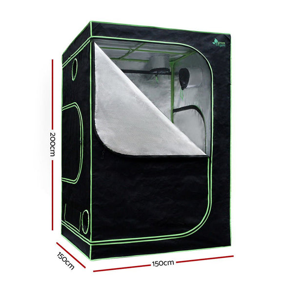 Green Fingers Grow Tent Light Kit 150x150x200CM 2000W LED 4" Vent Fan,Green Fingers Grow Tent Light Kit LED 2000W Full Spectrum 4" Vent 150x150x200CM - RnR Galore