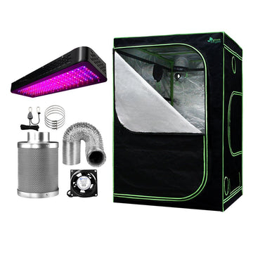 Green Fingers Grow Tent Light Kit 150x150x200CM 2000W LED 4" Vent Fan,Green Fingers Grow Tent Light Kit LED 2000W Full Spectrum 4" Vent 150x150x200CM - RnR Galore