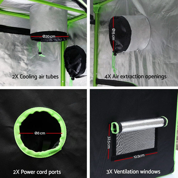 Greenfingers Grow Tent 240x120x200CM 1680D Hydroponics Kit Indoor Plant Room System - RnR Galore