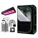 Greenfingers Grow Tent Light Kit 120x120x200CM 1200W LED 6" Vent Fan,Greenfingers Grow Tent Light Kit LED 1200W Full Spectrum 6" Vent 120x120x200CM - RnR Galore