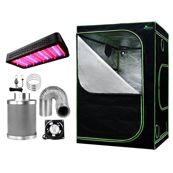 Greenfingers Grow Tent Light Kit 150x150x200CM 1200W LED 6" Vent Fan,Greenfingers Grow Tent Light Kit LED 1200W Full Spectrum 6" Vent 150x150x200CM - RnR Galore