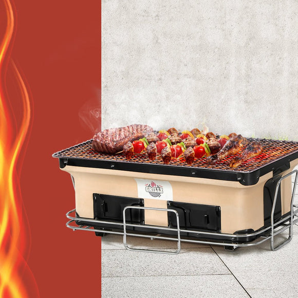 Grillz BBQ Grill Tabletop Charcoal Smoker - RnR Galore