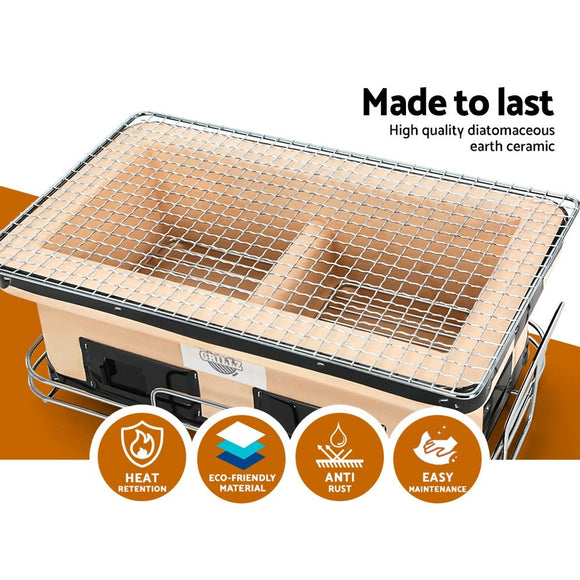 Grillz BBQ Grill Tabletop Charcoal Smoker - RnR Galore