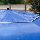 Havana Outdoors Beach Umbrella 2.4M Outdoor Garden Beach Portable Shade Shelter - Blue - RnR Galore