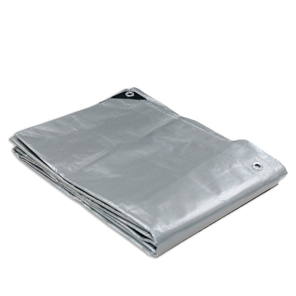 Heavy Duty Silver Black Tarp Tarpaulin 3.6x5.5m - RnR Galore