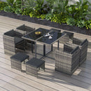 Horrocks 8 Seater Outdoor Dining Set - Grey - RnR Galore