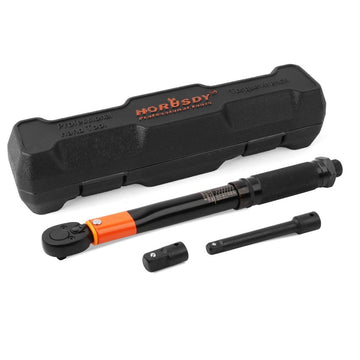 HORUSDY 3Pc 1/4" Drive Click Torque Wrench Ratchet Socket with Adaptor Extension - RnR Galore