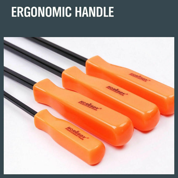 Horusdy 4Pc Steel Pry Bar Set Heavy Duty Mechanic Crowbar Car 4" 7" 12" 17 - 1/2" - RnR Galore