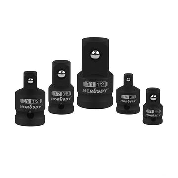 HORUSDY 5Pcs Impact Socket Adapter Set Socket Reducer 1/4 3/8 1/2 Inch Drive - RnR Galore