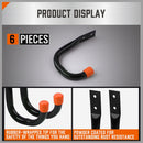 HORUSDY 6Pc Wall Mount Garage Hooks Set Heavy Duty Steel Storage Rack Hanger - RnR Galore