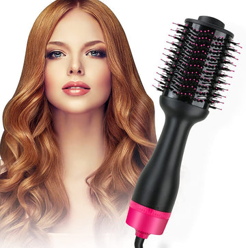 Hot Air One - Step Hair Dryer Negative Ion Anti - Frizz Blowout for Drying,Straightening, Curling and Volumizer (AU Plug) - RnR Galore