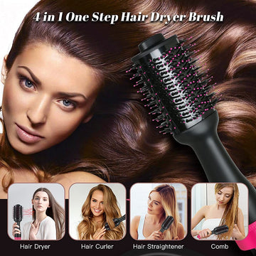 Hot Air One - Step Hair Dryer Negative Ion Anti - Frizz Blowout for Drying,Straightening, Curling and Volumizer (AU Plug) - RnR Galore