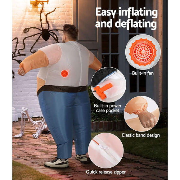 Inflatable Samson Costume Adult Suit Blow Up Party Fancy Dress Halloween Cosplay - RnR Galore