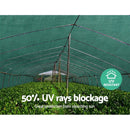 Instahut 50% Shade Cloth 3.66x10m Shadecloth Wide Heavy Duty Green - RnR Galore