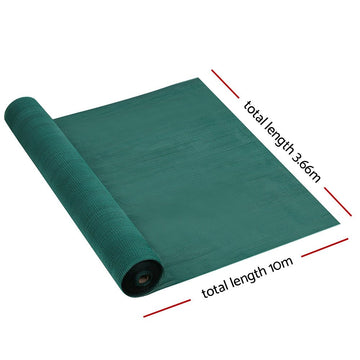 Instahut 50% Shade Cloth 3.66x10m Shadecloth Wide Heavy Duty Green - RnR Galore