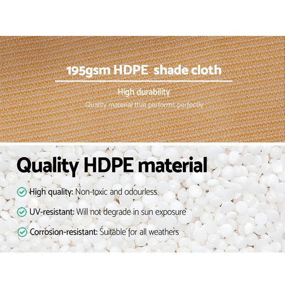 Instahut 90% Shade Cloth 3.66x30m Shadecloth Sail Heavy Duty Beige - RnR Galore