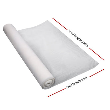 Instahut 90% Shade Cloth 3.66x30m Shadecloth Wide Heavy Duty White - RnR Galore