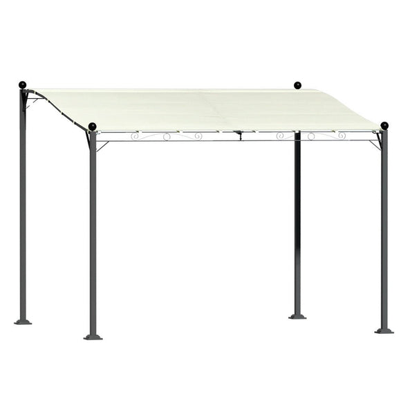 Instahut Gazebo Marquee 3m Outdoor Event Wedding Tent Camping Party Shade Iron Art Canopy Beige - RnR Galore
