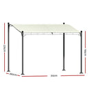 Instahut Gazebo Marquee 3m Outdoor Event Wedding Tent Camping Party Shade Iron Art Canopy Beige - RnR Galore