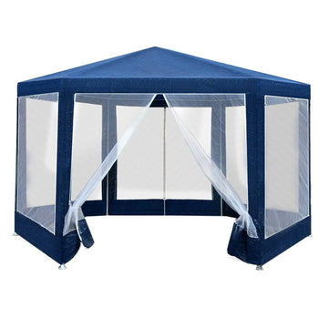 Instahut Gazebo?2x2m Marquee Wedding Party Tent Outdoor Camping Mesh Wall Canopy Shade Gazebos Navy - RnR Galore