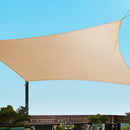 Instahut Shade Sail 2x4m Rectangle 280GSM 98% Sand Shade Cloth - RnR Galore