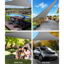 Instahut Shade Sail 6x6x6m Triangle 280GSM 98% Grey Shade Cloth - RnR Galore