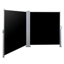 Instahut Side Awning Outdoor Blinds Sun Shade Retractable Screen 2X6M BK - RnR Galore