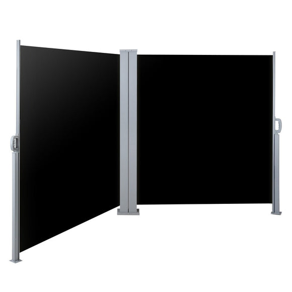 Instahut Side Awning Outdoor Blinds Sun Shade Retractable Screen 2X6M BK - RnR Galore