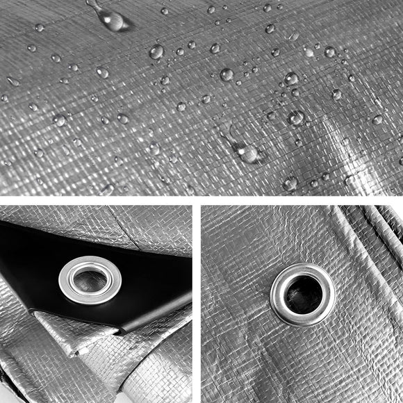 Instahut Tarp Tarpaulin 3.6x6m Canvas Camping Heavy Duty Sun Cover - RnR Galore