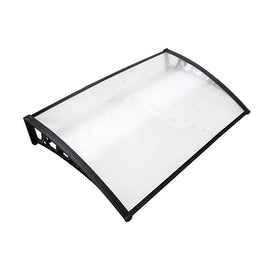 Instahut Window Door Awning 1mx1.5m Transparent Hollow Sheet Plastic Frame - RnR Galore