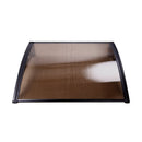 Instahut Window Door Awning Canopy 1.5mx3m Brown Sheet Black Plastic Frame - RnR Galore